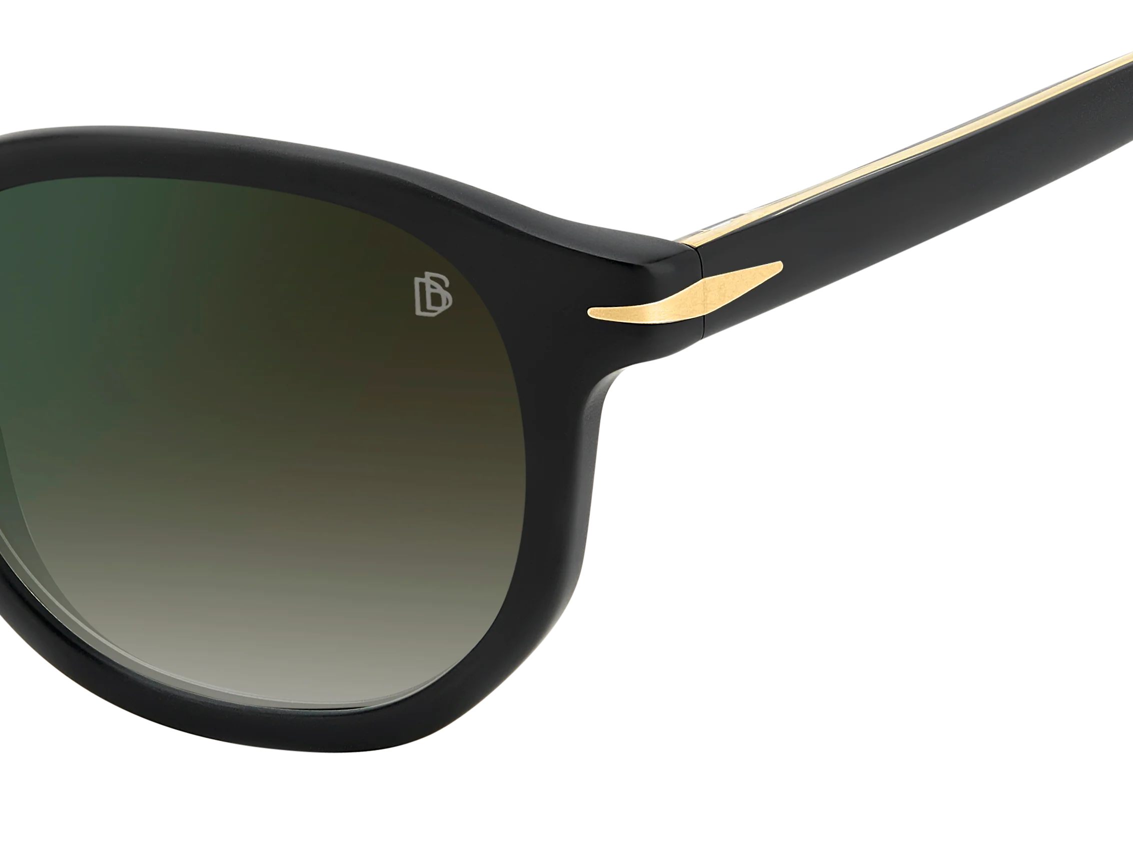 DB 1007/S - Matte Black - Green Shaded Green Mirror - Image 3