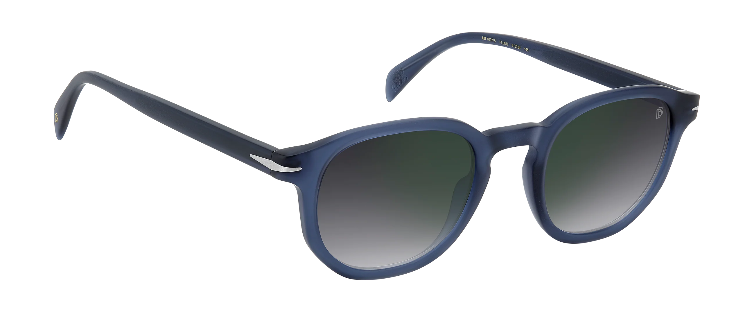 DB 1007/S - Matte Blue - Grey Shaded Green Mirror - Image 4