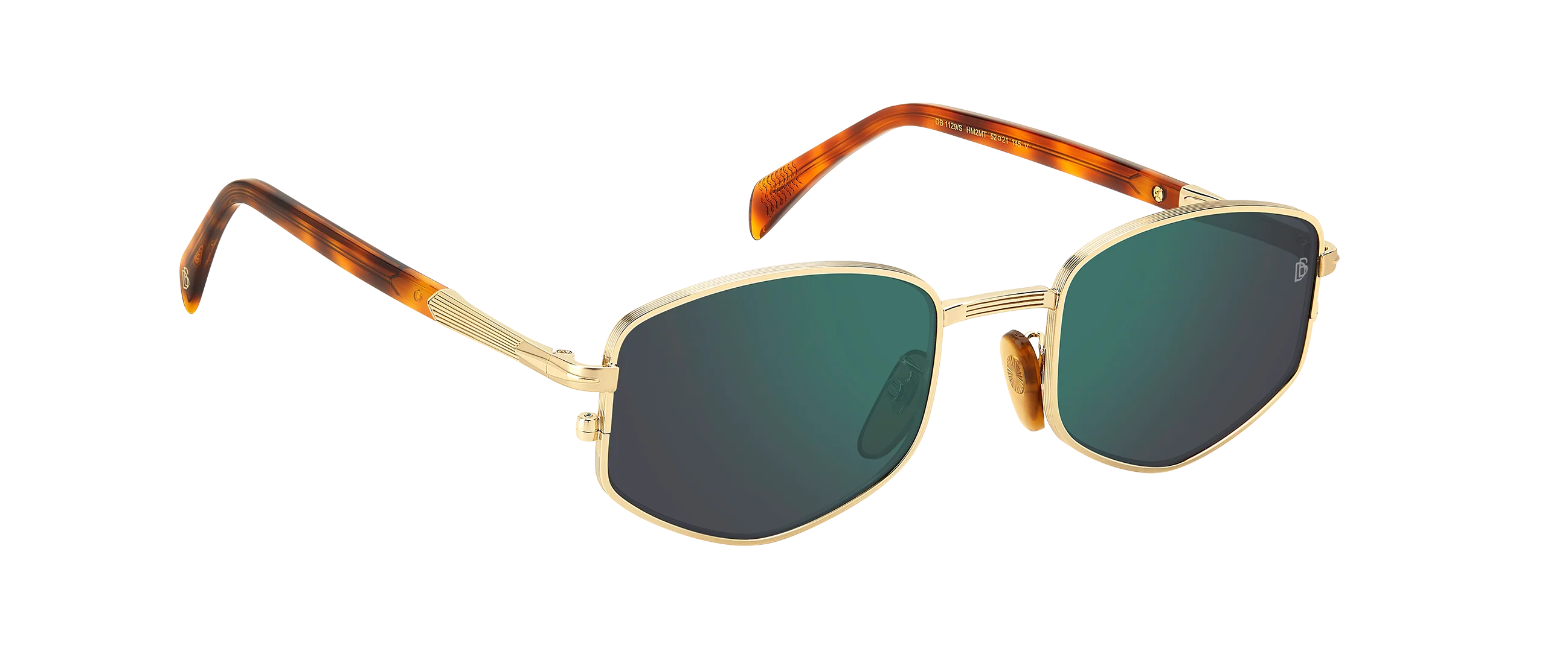 DB 1129/S - Gold Honey Havana - Green Mirror - Image 3