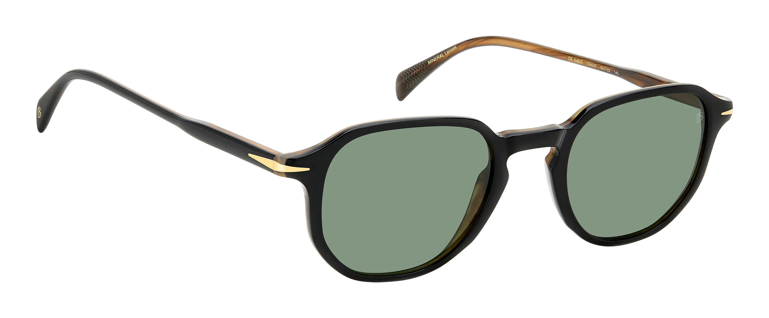 DB 1140/S - Black Striped Brown - Green Lightgreen Antireflex - Image 3