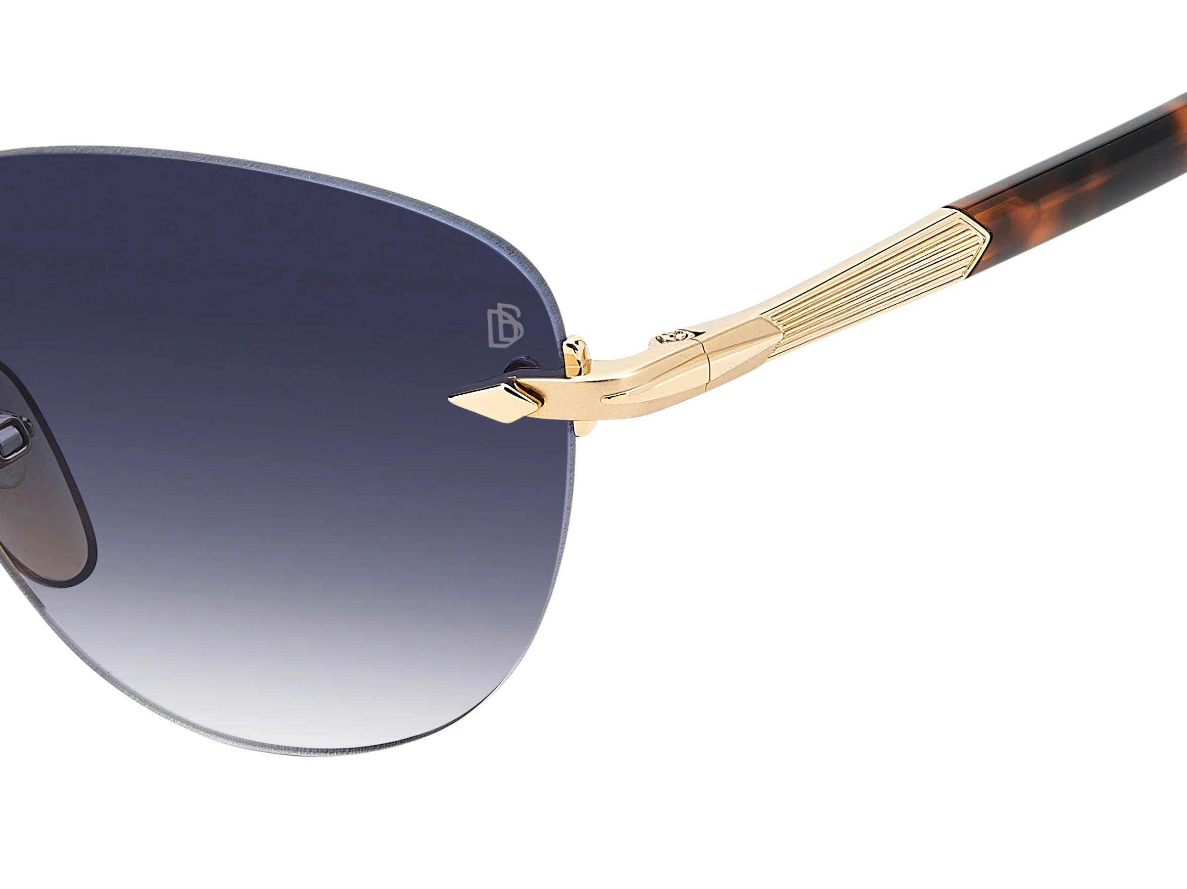 DB 1224/S - Gold Brown Havana - Dk Blue Shaded - Image 3