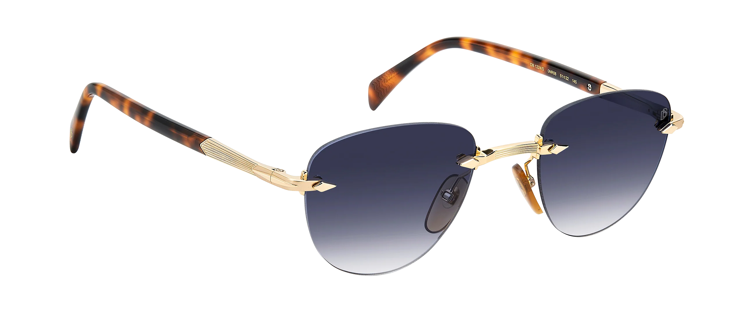 DB 1224/S - Gold Brown Havana - Dk Blue Shaded - Image 4