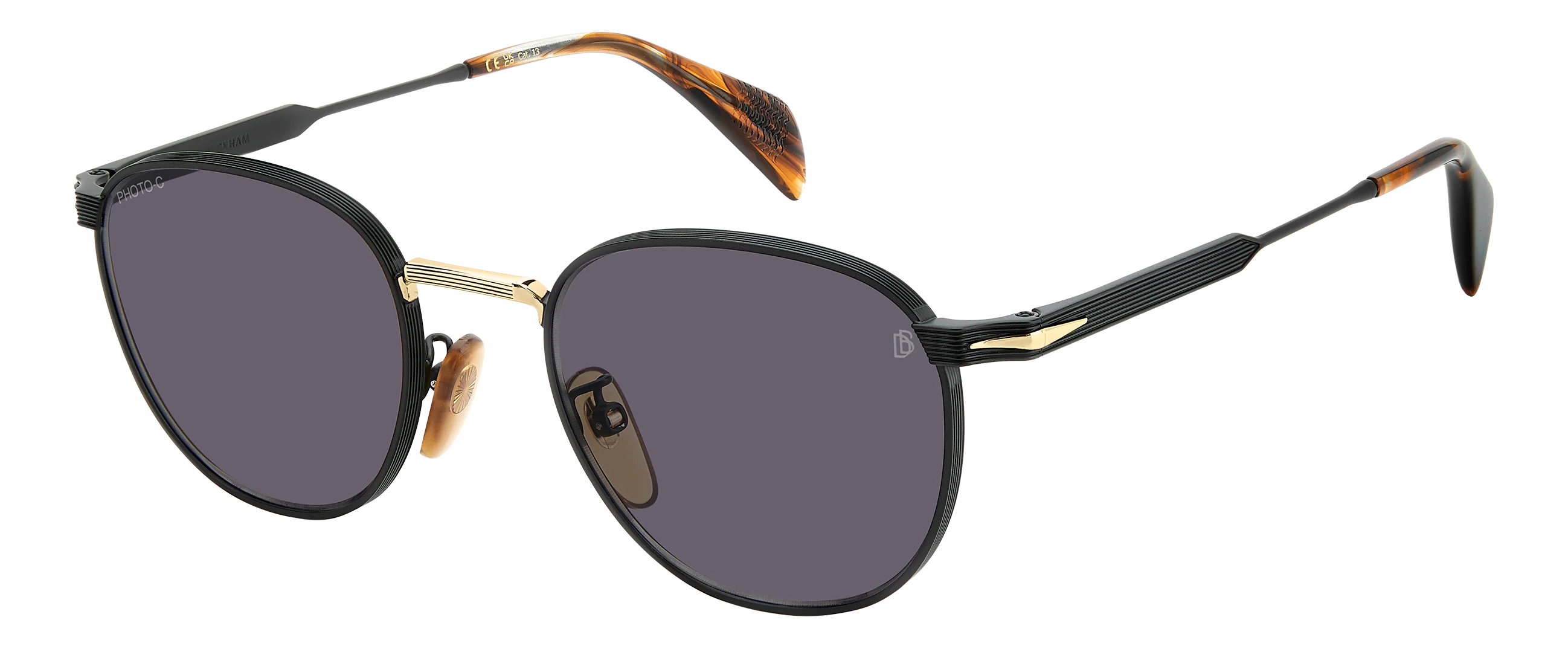 DB 1228/S - Matte Black Gold - Violet Photochromic Antireflex - Image 3