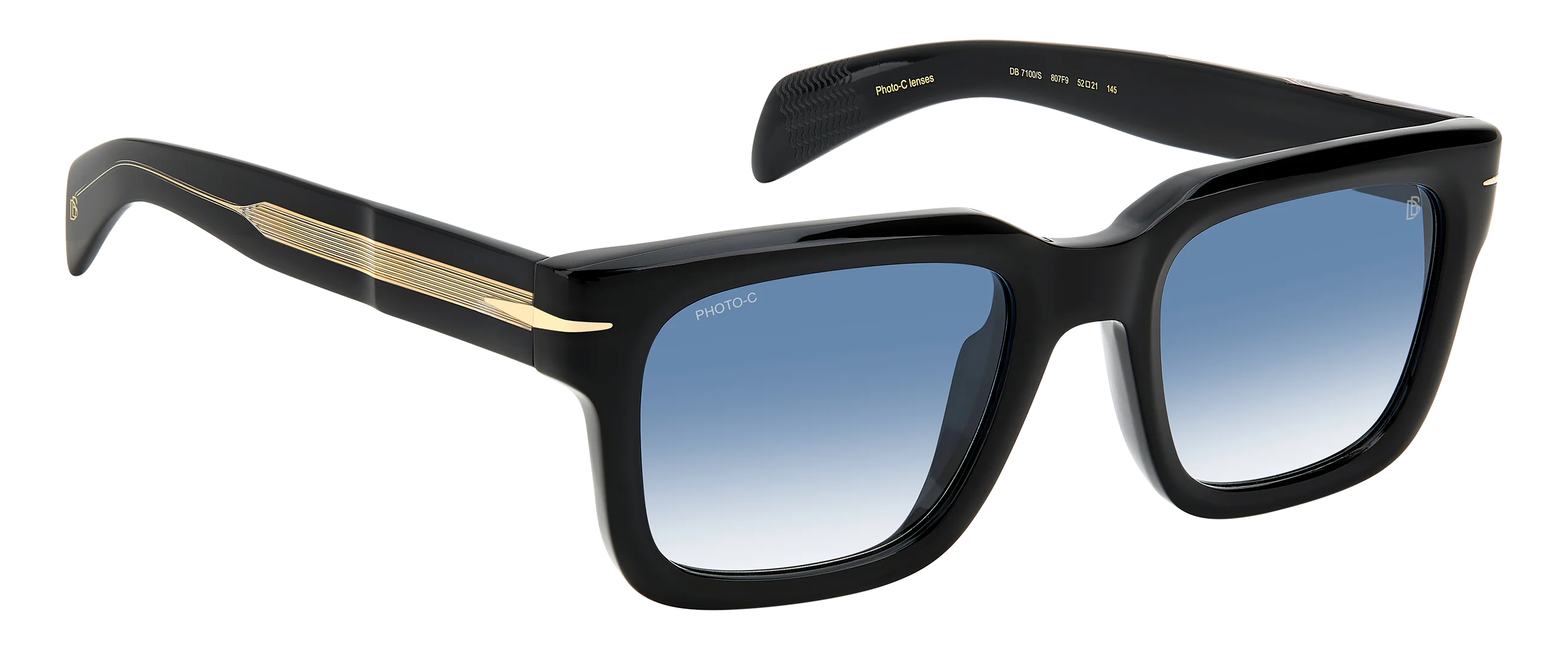 DB 7100/S - Black - Blue Shaded Photocromatic - Image 3