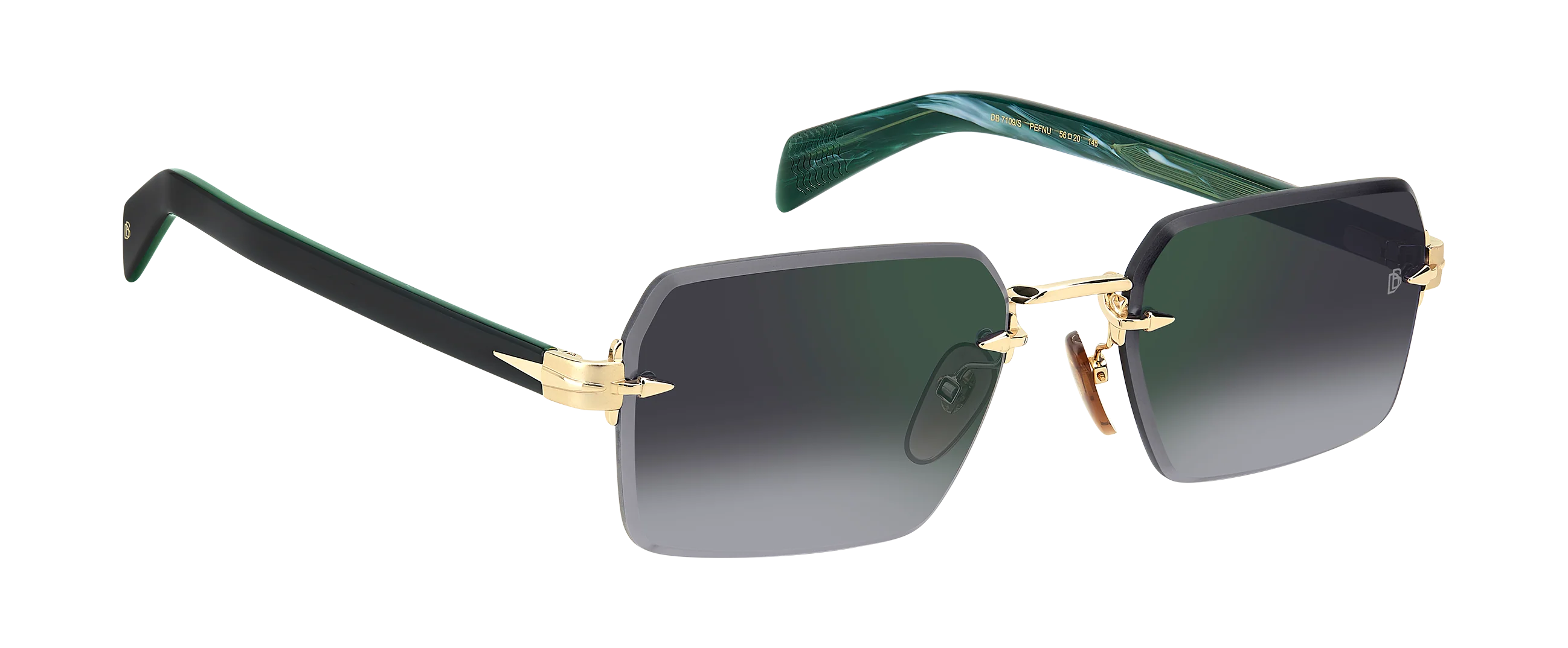 DB 7109/S - Gold Green - Grey Shaded Green Mirror - Image 3