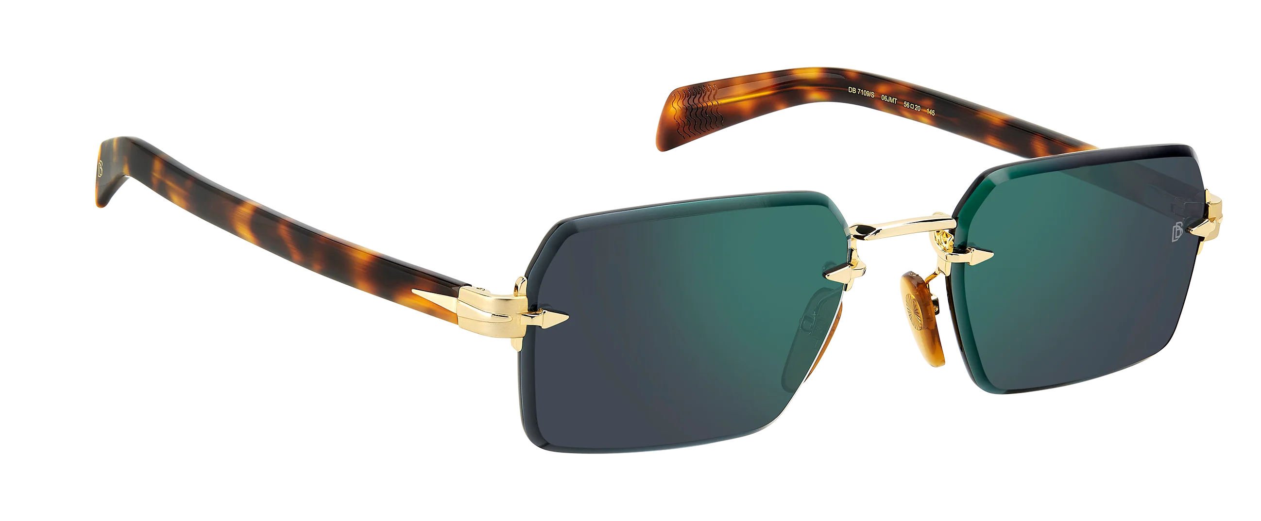 DB 7109/S - Gold Havana - Green Mirror - Image 3