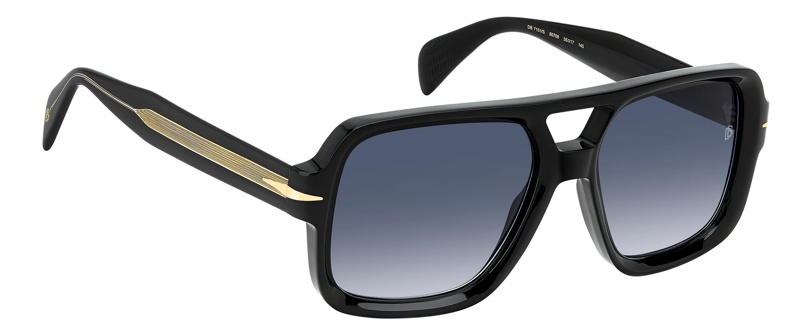 DB 7151/S - Black - Dk Blue Shaded - Image 4