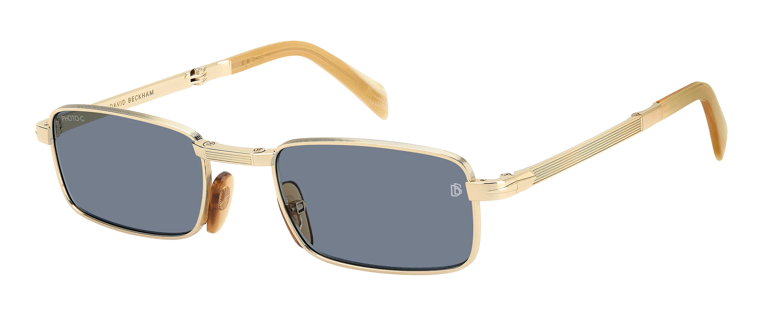 DB 99/ORIGAMI - Gold Beige Horn - Azure Photocromatic - Image 3